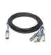 QSFP+ to SFP+, 40GE to 4x10GE Direct Attach Copper Cable for Breakout, 1 meter, Extended Temperature (-40 through 85 DEGREE C), 30AWG QSFP+ to SFP+, 40GE to 4x10GE Direct Attach Copper Cable for Breakout, 1 meter, Extended Temperature (-40 through 85 DEGREE C), 30AWG