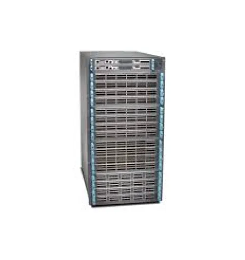 QFX10016 Base 16-slot chassis with 1 Routing Engine, 5 2700W AC Power Supplies, 2 Fan trays, 2 Fan tray Controllers and 5 Switch Fabric Cards
