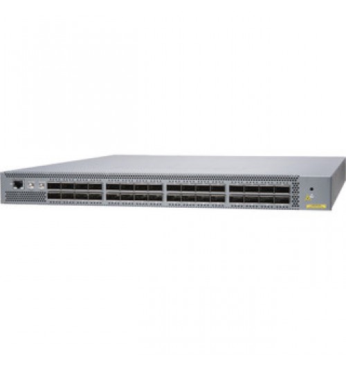 QFX5200, 32 QSFP+ ports, redundant fans, 2 DC power supplies, back to front airflow, with SONiC