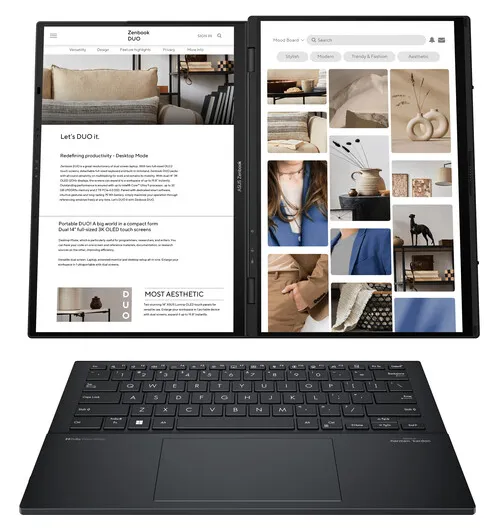 ASUS ZenBook Duo UX8406MA-PS99T - 14" - Intel Ultra 9 - 185H - Evo - 32 GB RAM - 1 TB SSD