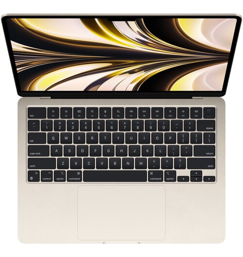 Apple 13.6-inch MacBook Air - Apple M2 chip with 8-core CPU and 10-core GPU - 8 GB RAM - 256 GB SSD - 30W - Starlight