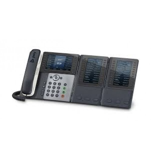 Poly Edge E550 - VoIP phone with caller ID/call waiting - 3-way call capability