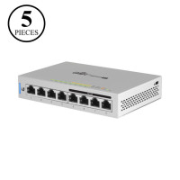 Ubiquiti UniFi 8-Port PoE Gigabit Ethernet Managed Switch - 5-Pack (US-8-60W-5) | New