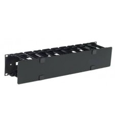 APC by Schneider Electric Horizontal Cable Manager, 2U x 4" Deep, Single-Sided with Cover