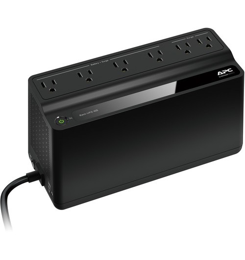 APC by Schneider Electric Back-UPS, 6 Outlets, 425VA, 120V