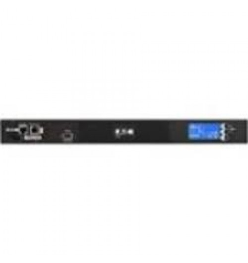 Eaton ATS rack PDU, 1U, (2) L6-20P, (2) C20 input, 3.33 kW max, 200-240V, 16A, 8 ft cord, Single-phase, Outlets: (8) C13, (1) C19